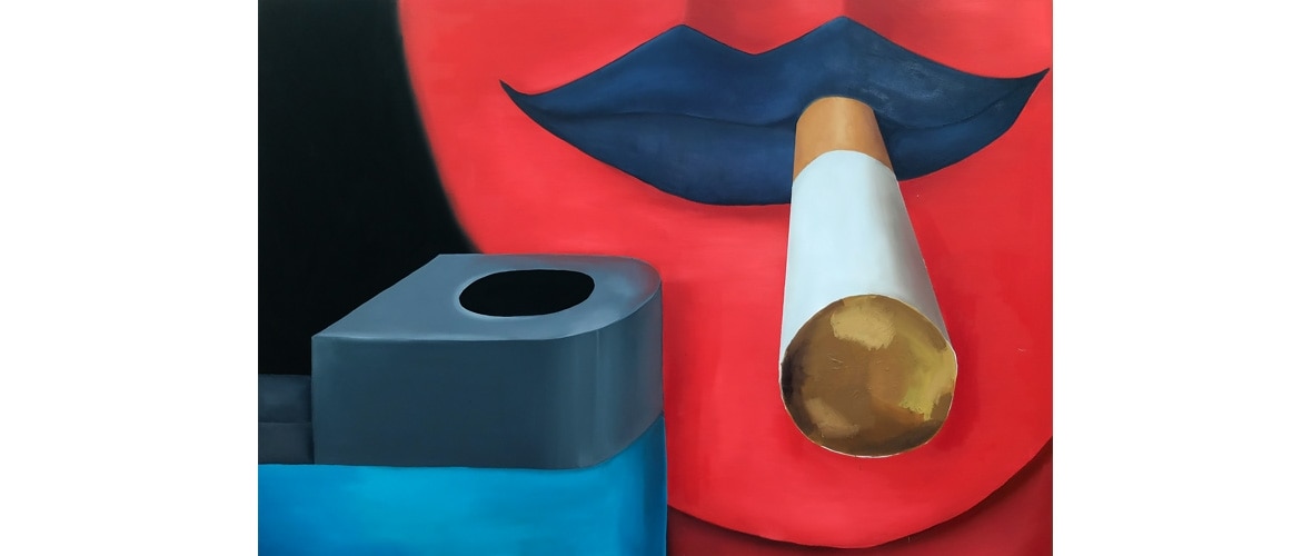Tomasz Kręcicki, Zapalniczka, 2017, olej na płótnie 100x140 cm, ART TANK COLLECTION
